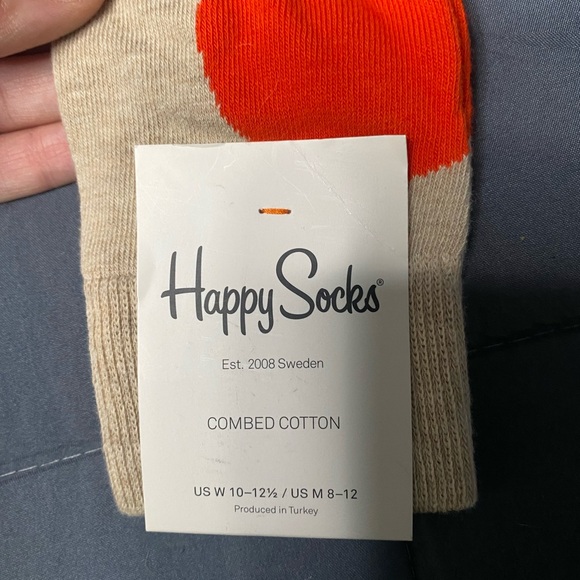 Happy Socks Men's Beige and Orange Polka Dot Socks - Picture 4 of 5